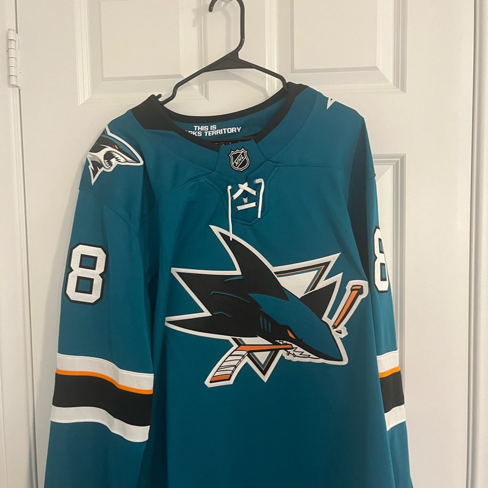 San Jose Sharks Burns Teal Hockey Jersey